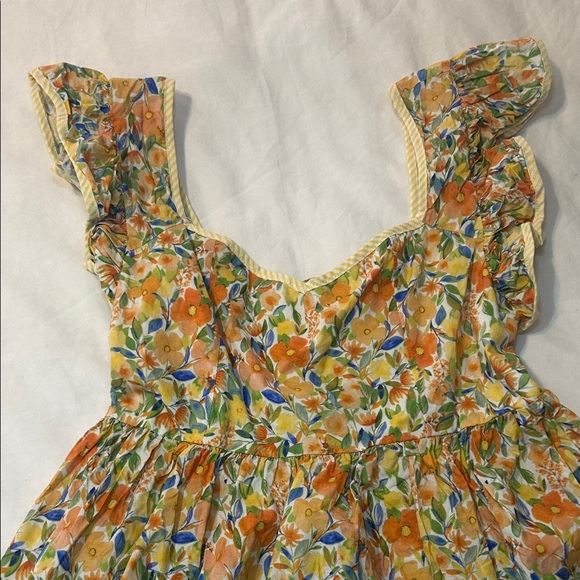 Umgee Orange and Blue Floral Blouse - Picture 2 of 3